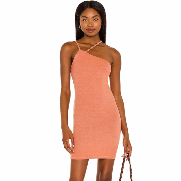 ENZA COSTA REVOLVE RIBBED ONE-SHOULDER MINI DRESS - Picture 1 of 11